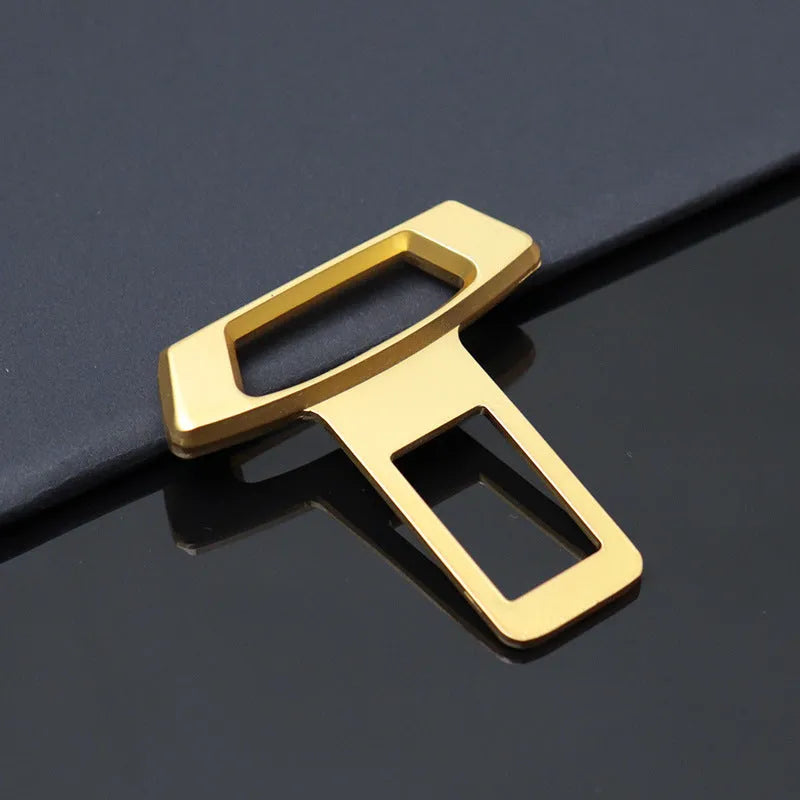 Metal car dashboard silencer insert in matte black, gold, and silver colour options.