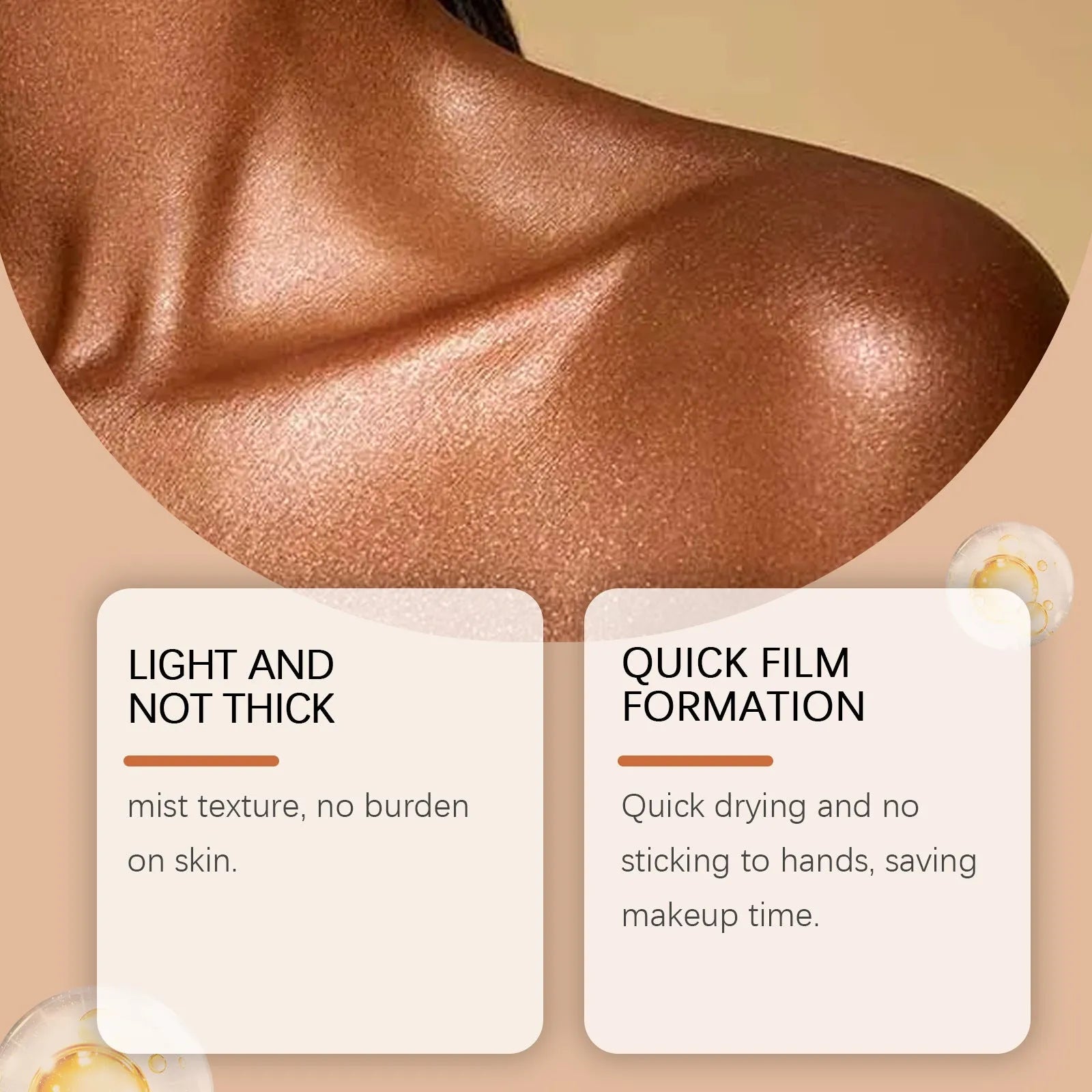 100ml Shiny Body Glitter Spray bottle with spray cap for face and body application.