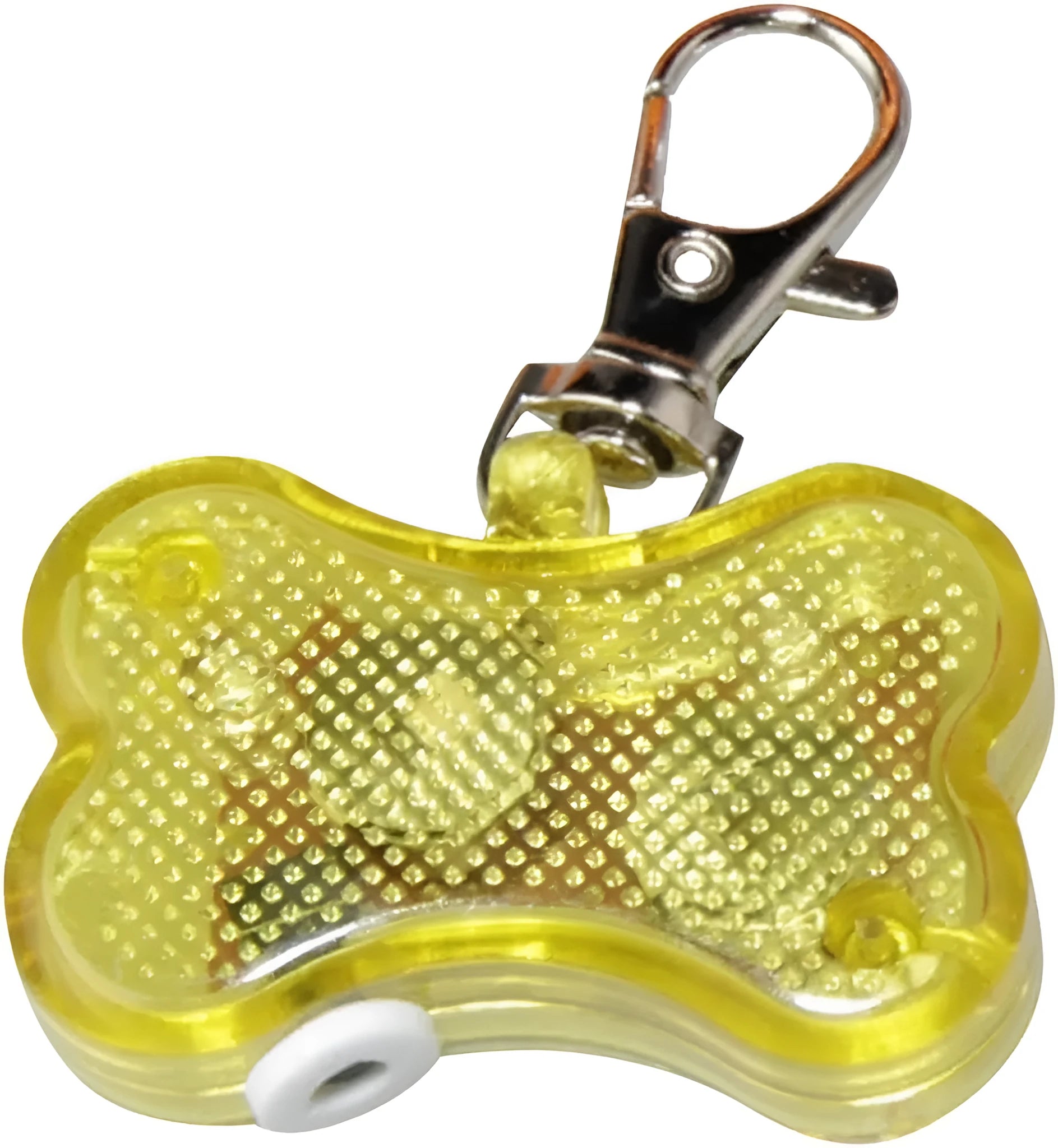 LED luminous bone pendant for pet collars in multiple colours with three light modes