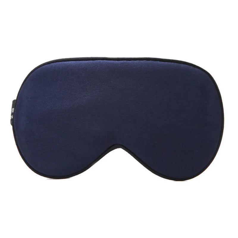 Double-sided mulberry silk eye mask with embroidered print in a selection of colours.