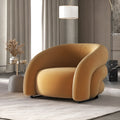 Modern Nordic lazy sofa with solid wood frame and soft upholstery