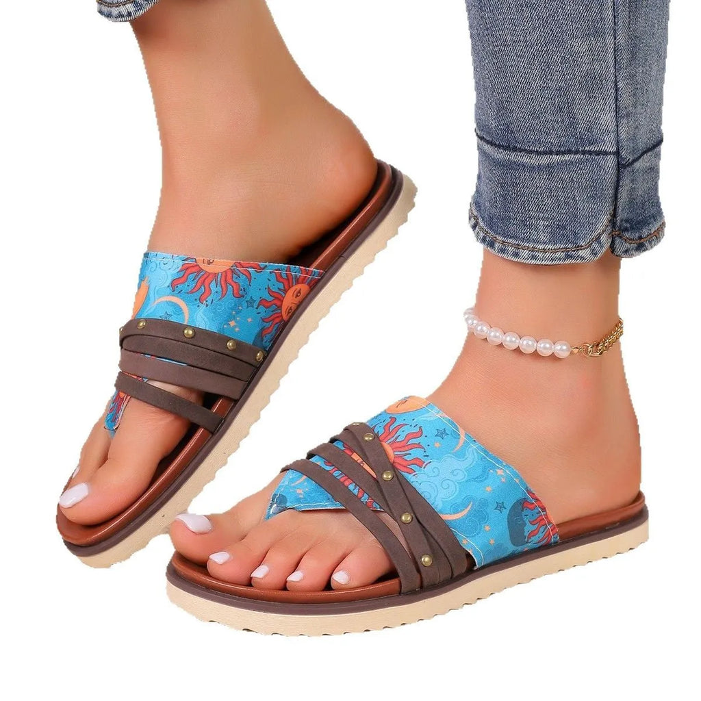 Women's plus size flip-flop sandals in candy colours with rubber soles and artificial PU uppers