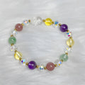 Handcrafted crystal bracelet with a detailed nine-tailed fox animal zodiac model.