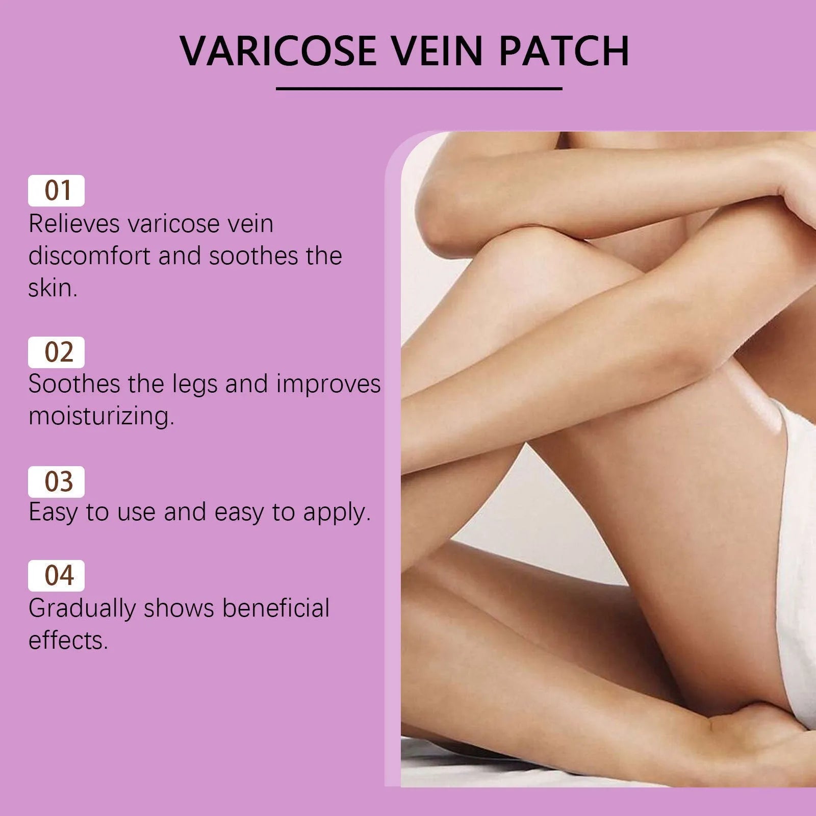 Four micro needle patches for skin relief with moxa leaf and ginger root ingredients