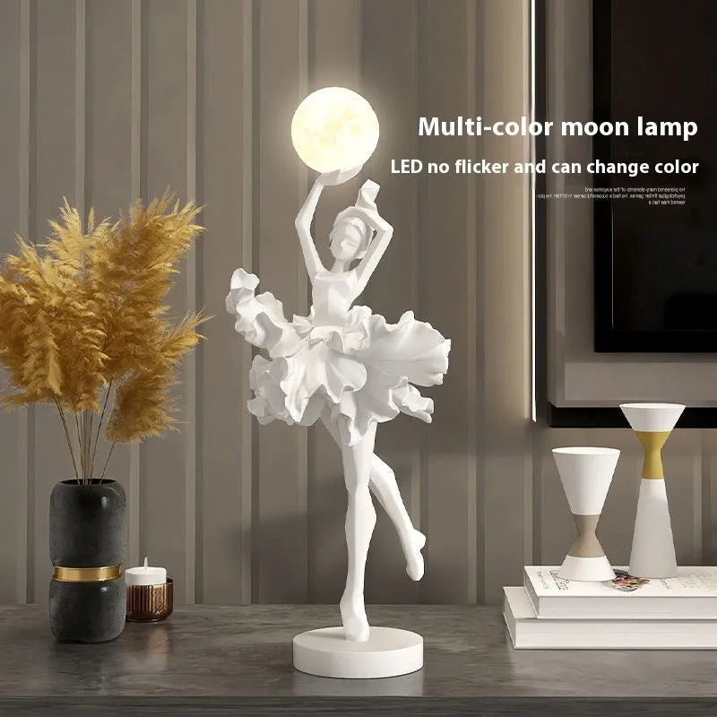 Small modern night lamp ornament in resin with USB cable
