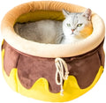 Honey pot magic shape cat sofa bed with removable nest pad in pink or yellow colour for small pets