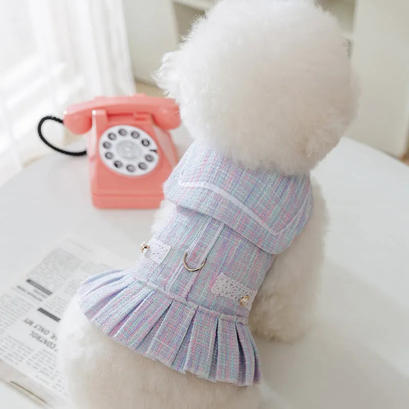 Polyester pet clothing for small dogs and cats in Salem purple and pink colours in S, M, L, XL sizes