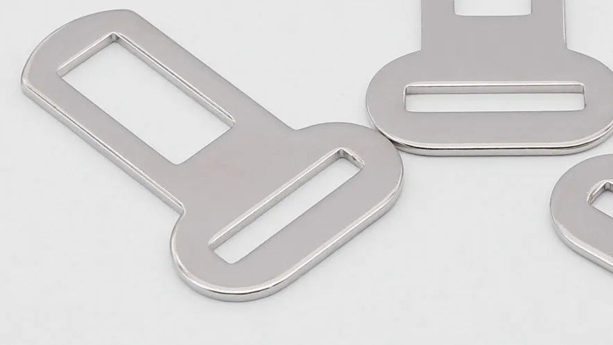 26mm silvery metal pet leash safety buckle with carabiner clip for vehicle restraint