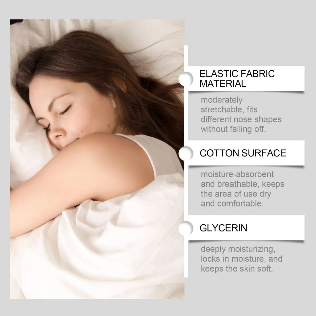 Pack of 30 transparent adhesive anti-snoring nasal strips for comfortable sleep