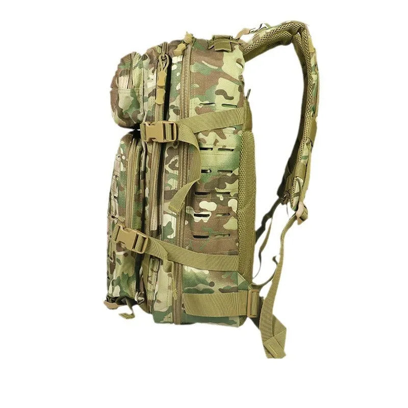 Outdoor Tactics backpack 34x15x50cm polyester canvas curved shoulder straps black CP camouflage