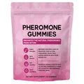60 edible pheromone gummy tablets in household packaging for adult consumption