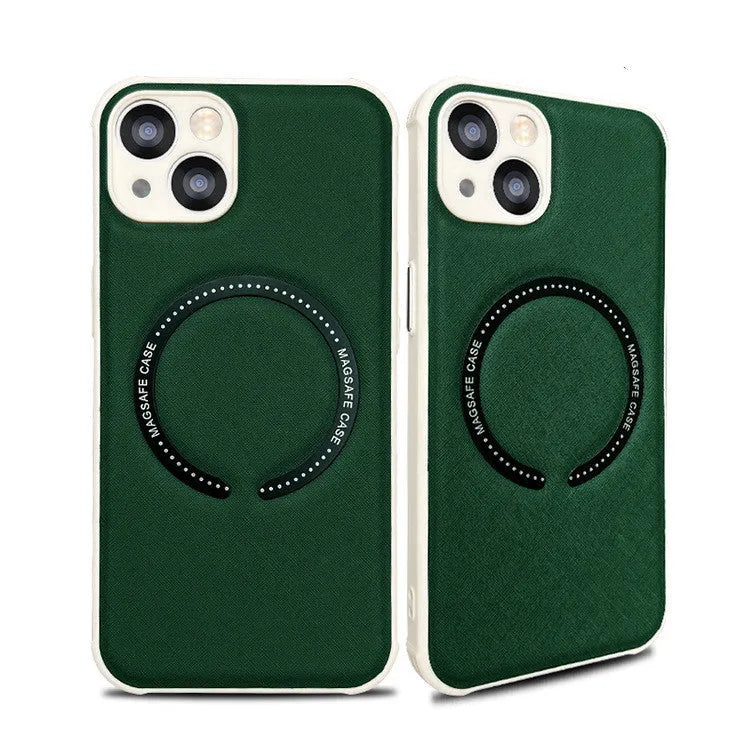Magnetic TPU phone case for iPhone 14 with MagSafe, back cover in solid black colour