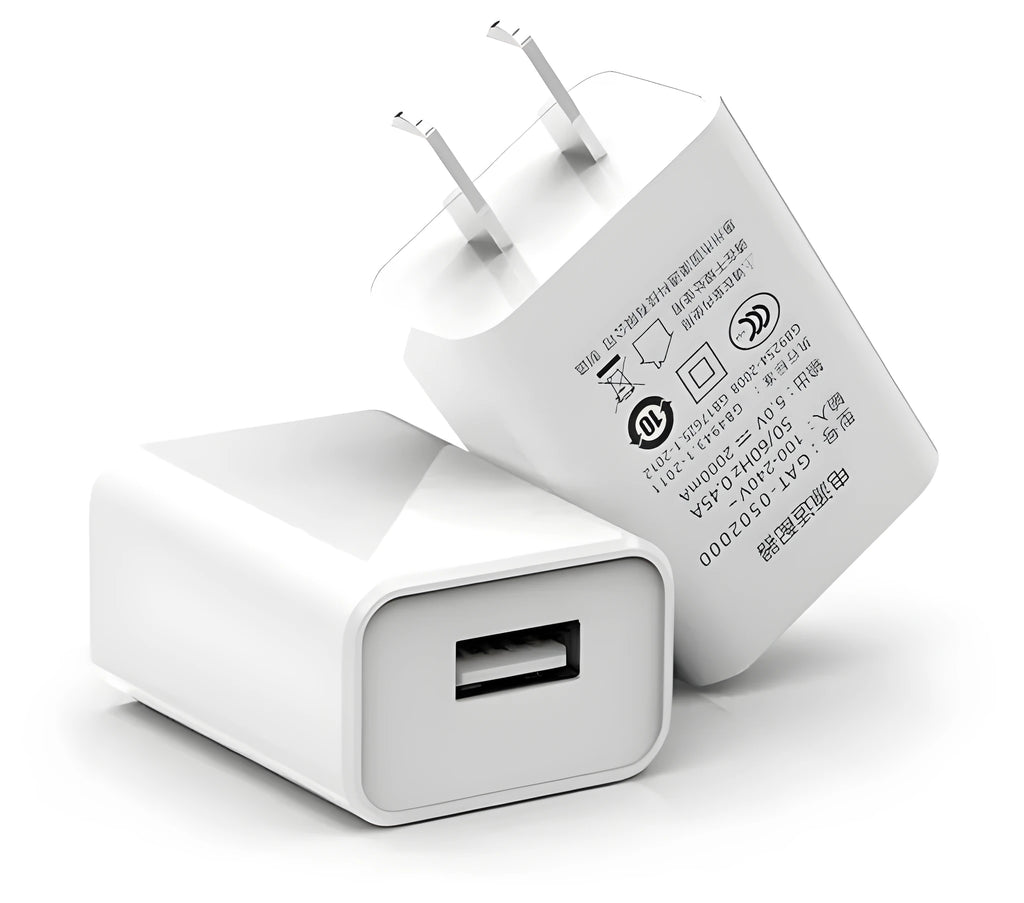 5V1A power adapter charging head with USB cable and separate power cord