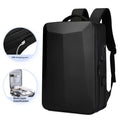 Black and silver white waterproof Oxford cloth business backpack shown in 15-inch and 17-inch size options.