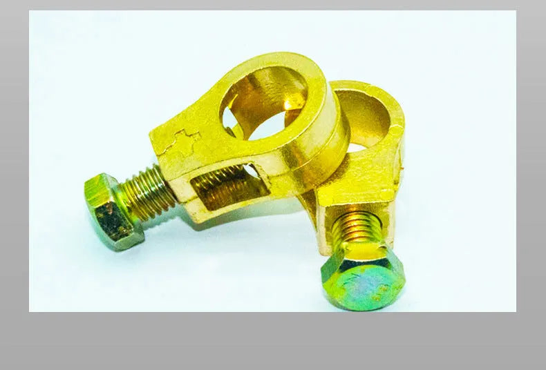 Pure copper automotive battery terminal clamp for electrical connections