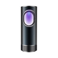 Black car air purifier with USB cable for vehicle cabin formaldehyde removal and negative ion generation