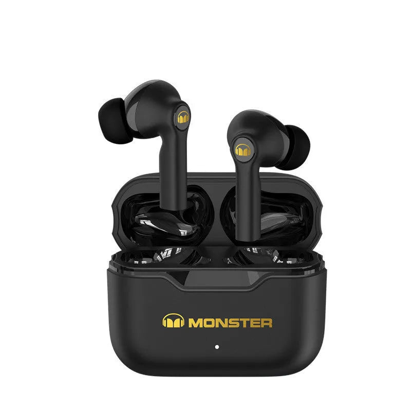 True wireless Bluetooth stereo headset in black, white, or blue with 10mm in-ear design