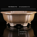 Handmade purple sand bonsai basin for traditional tea plant display