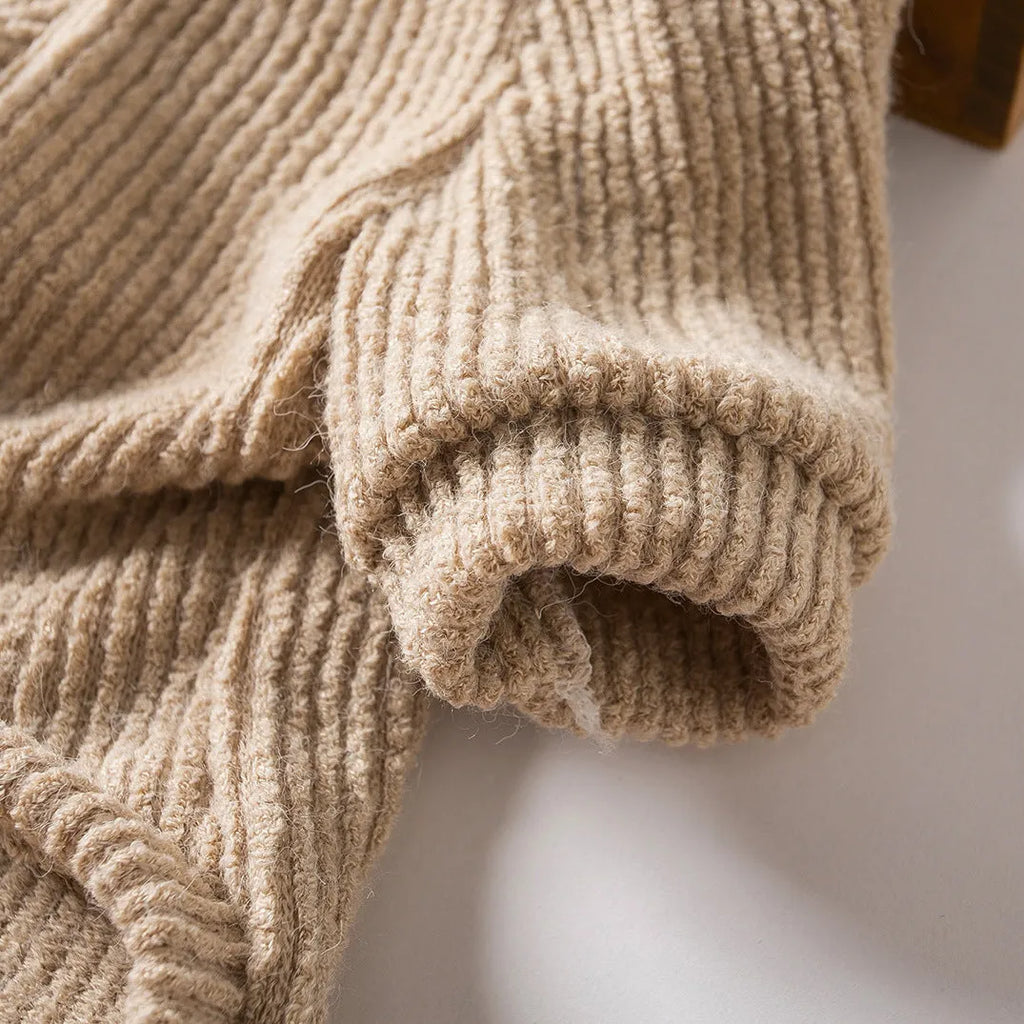 Brown cloth dog sweater pullover for small breeds in sizes XS to XL