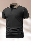 Summer polo shirt with flock print in Ice Silk polyester fabric, shown in multiple colour options