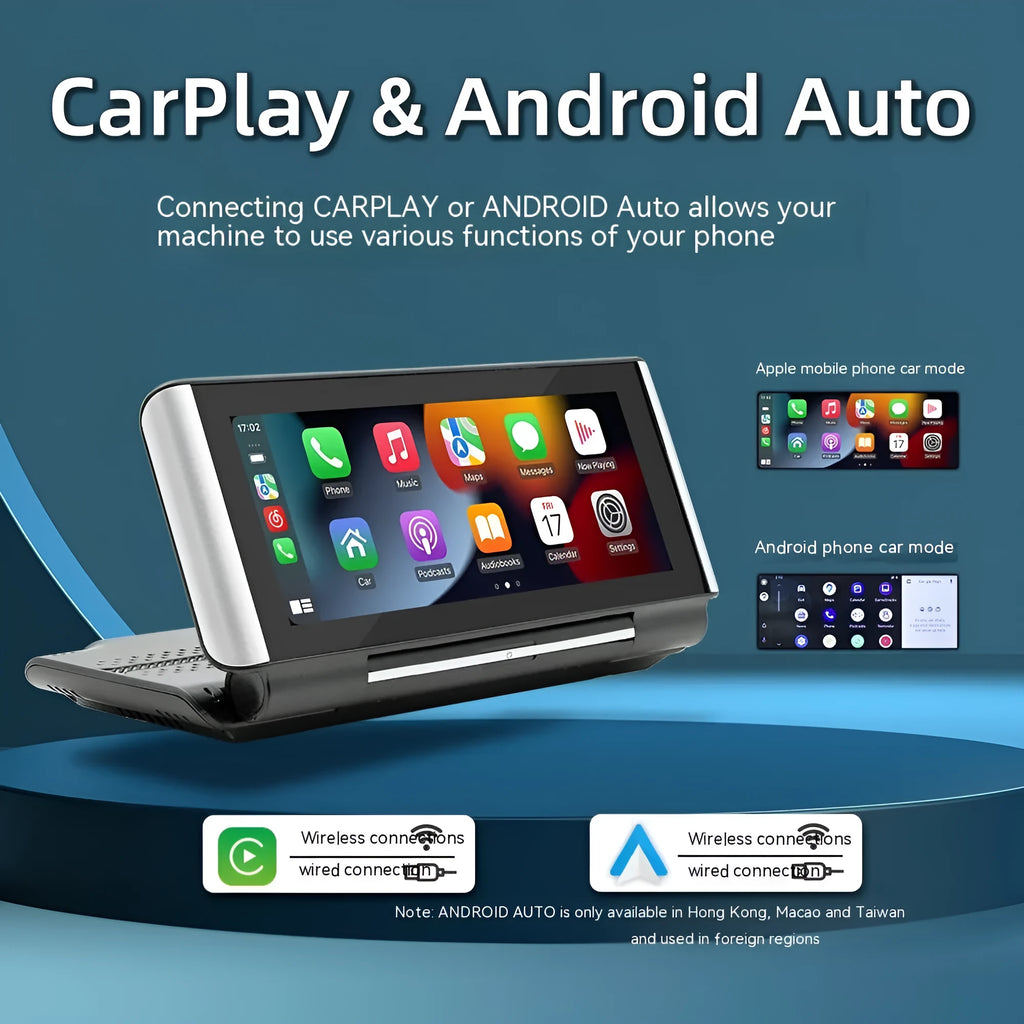6.86-inch wireless Carplay vehicle MP5 player with cables for installation