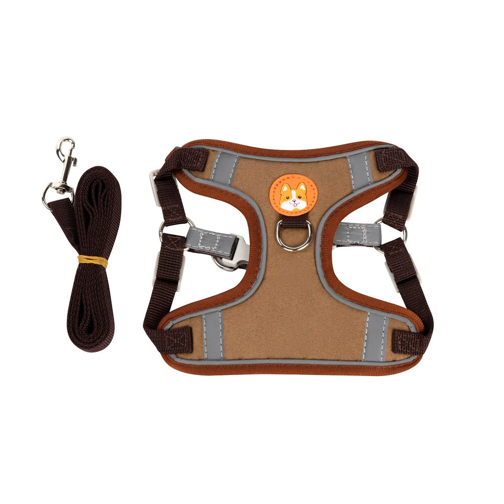 Adjustable dog harness with haulage rope in multiple colours and sizes