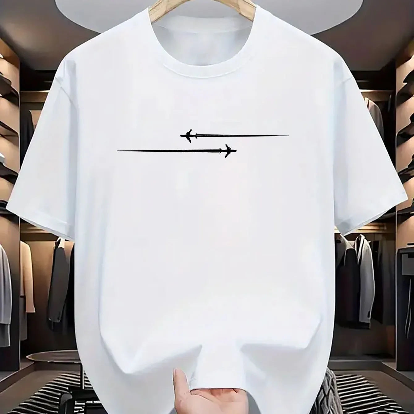 Loose fit cotton blend T-shirt with a cartoon print, shown in multiple colours.