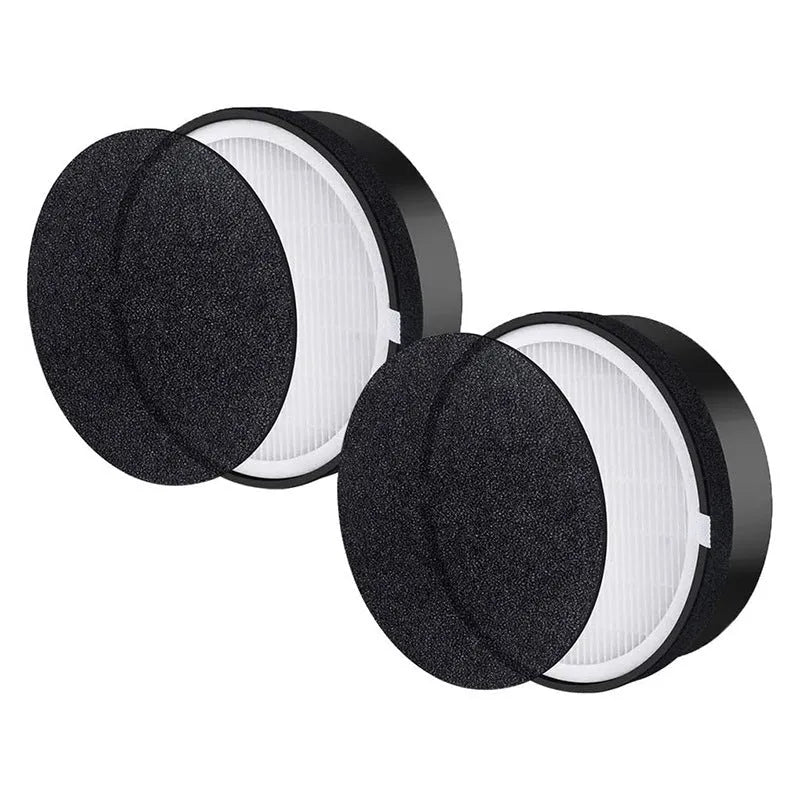 Levoit compatible rectangular air purifier replacement filter screen and cotton measuring 19x19x6.3cm.