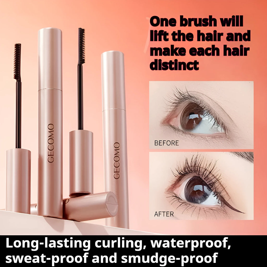 Black women's natural curly long makeup mascara with dimensions 14cm height