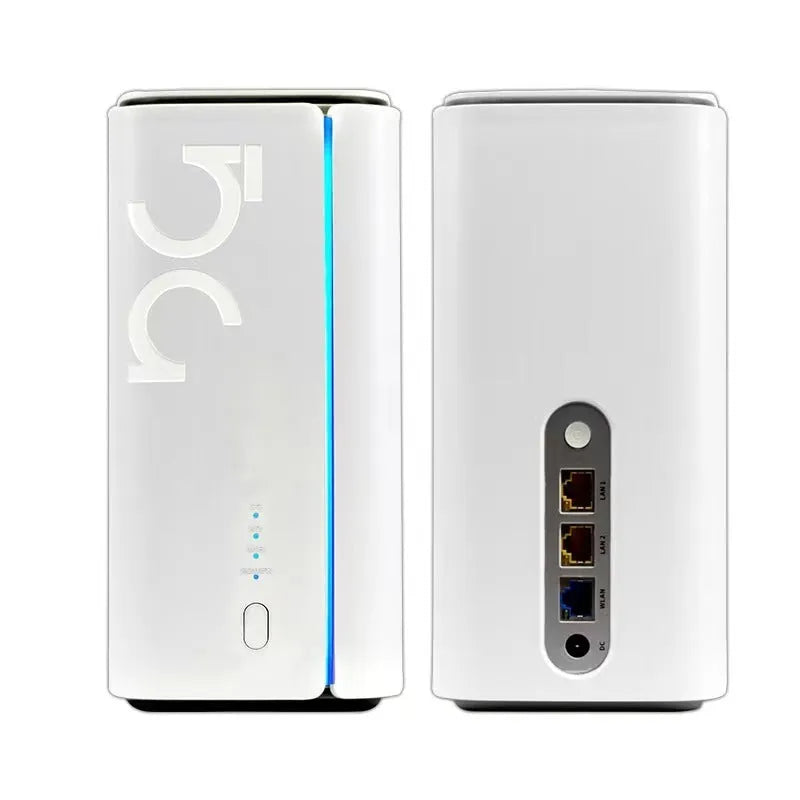 Compact dual-chip 4G CPE wireless router measuring 51mm by 30mm, available in Qualcomm or Zhanrui chip versions.