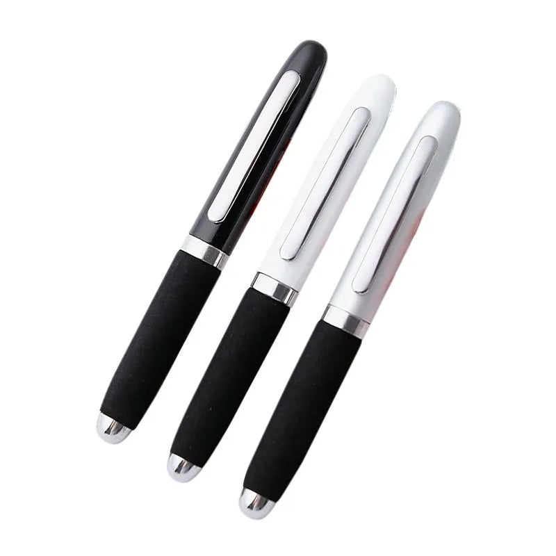 EVA metal cap mini ballpoint pen showing compact 112mm size and available refill colour options.