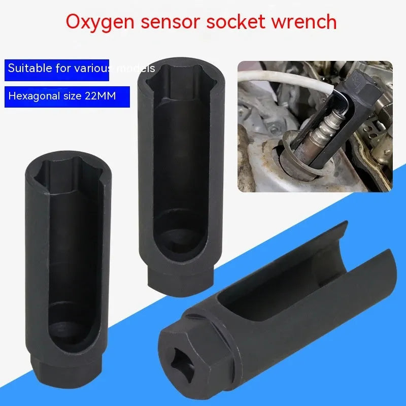 Black chromium vanadium steel oxygen sensor sleeve for 22mm applications