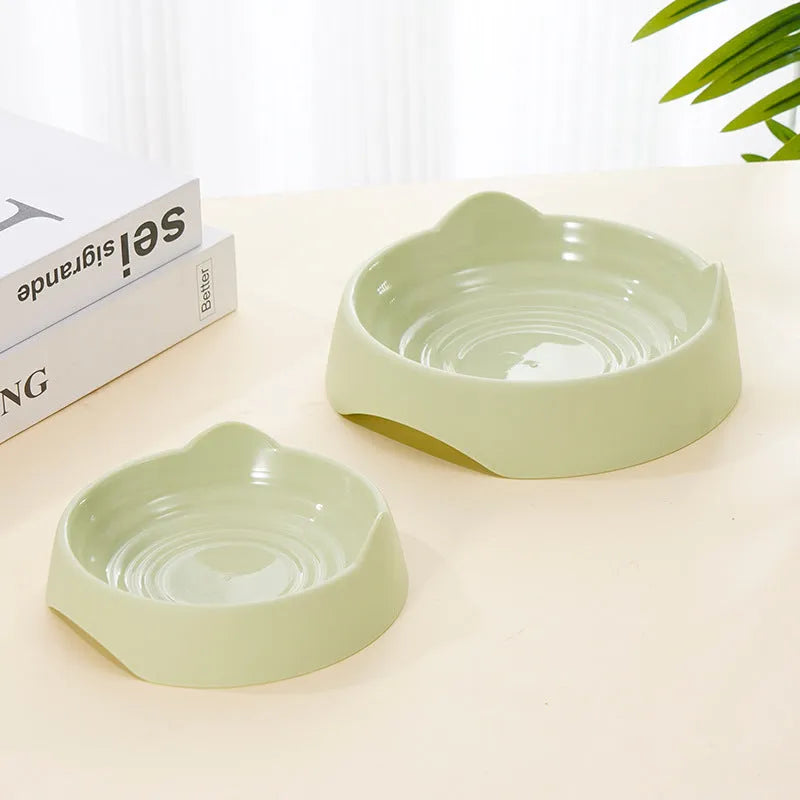Blue ceramic dog slow feeder bowl with puzzle maze design for portion control