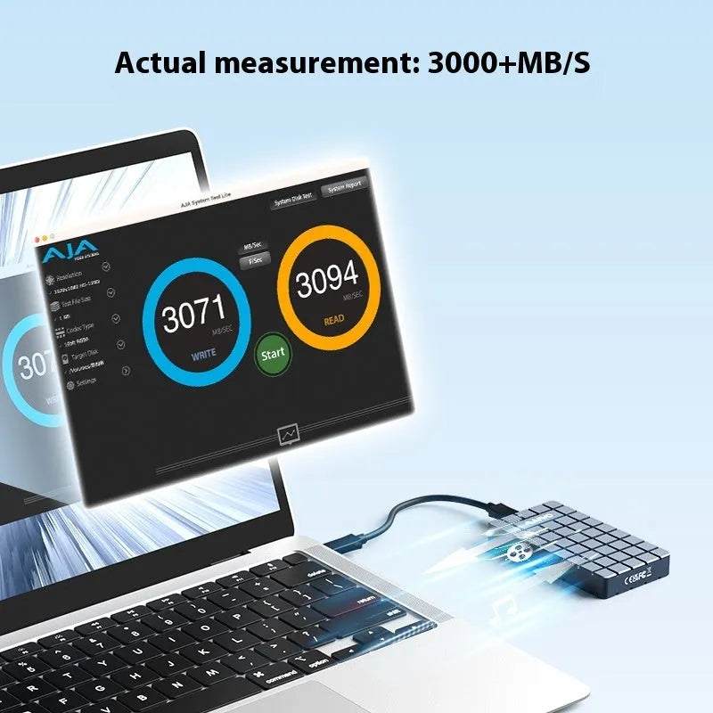 USB4 hard disk enclosure for M.2 solid-state drives with aluminium construction and 40Gbps speed