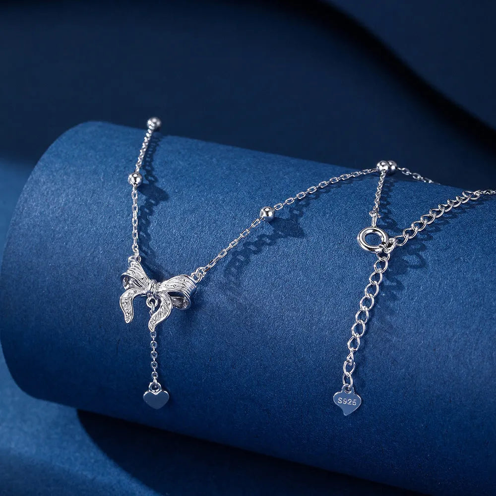 925 sterling silver butterfly heart pendant on adjustable 40-45cm O-ring chain necklace