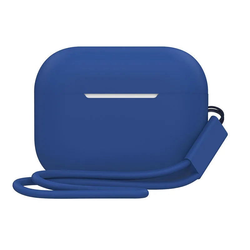 AirPods Pro 2 silicone protective case with lanyard attachment in various solid colours
