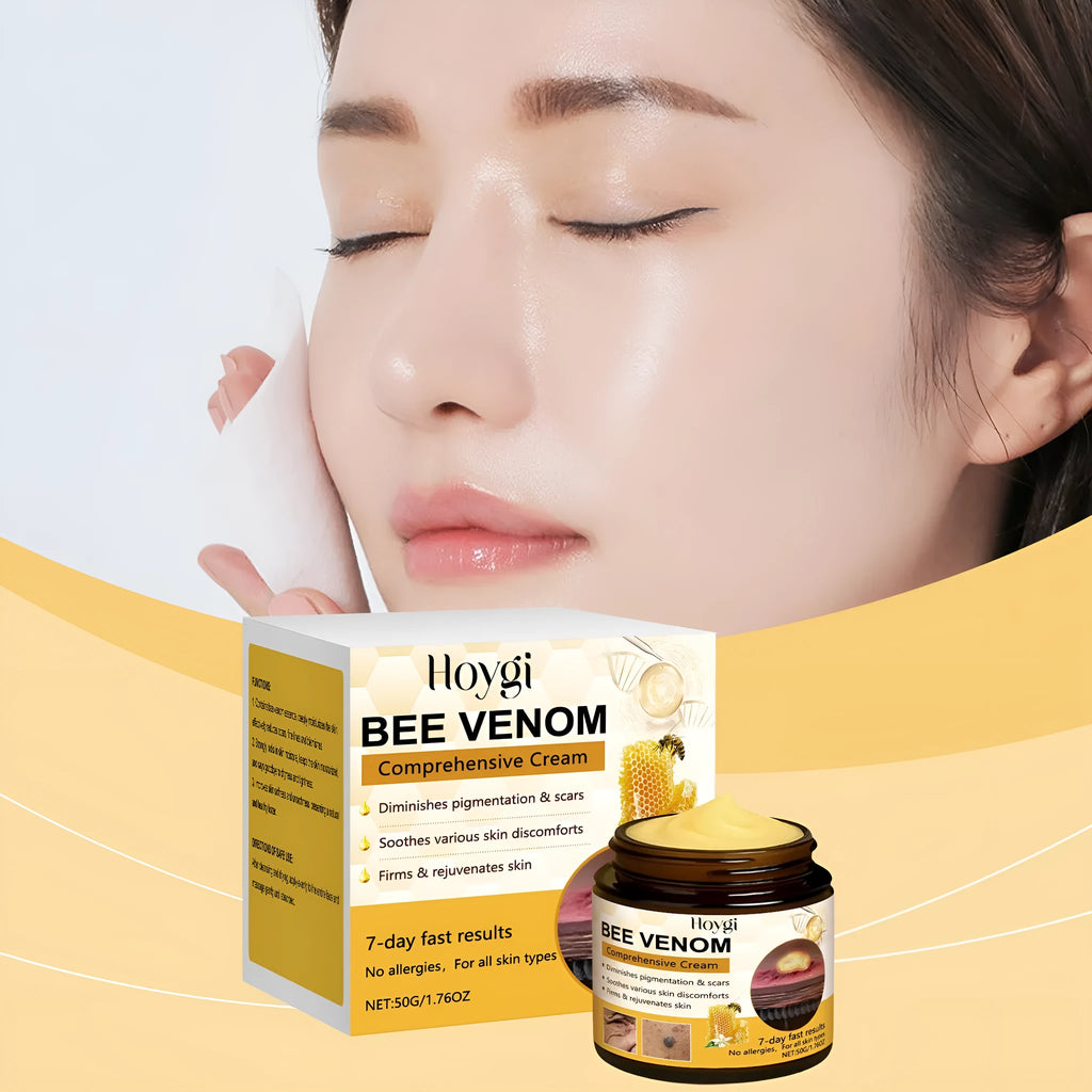 50g container of neck cream with hyaluronic acid, collagen and bee venom formulation