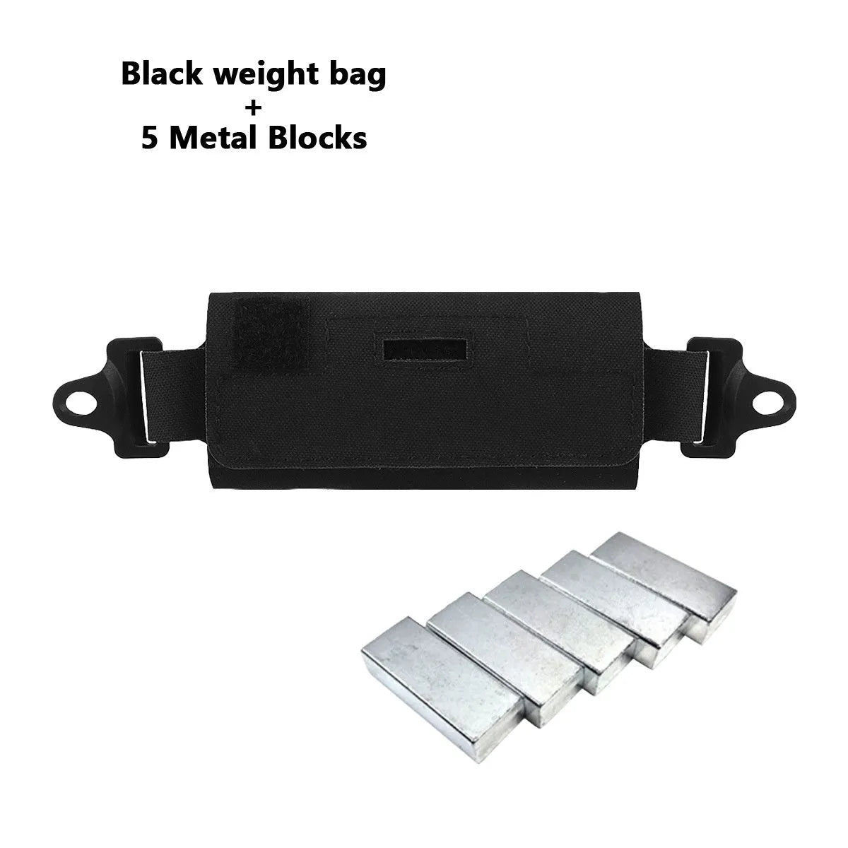 Outdoor Tactics Helmet Balance Weight Bag with five metal blocks in black colour