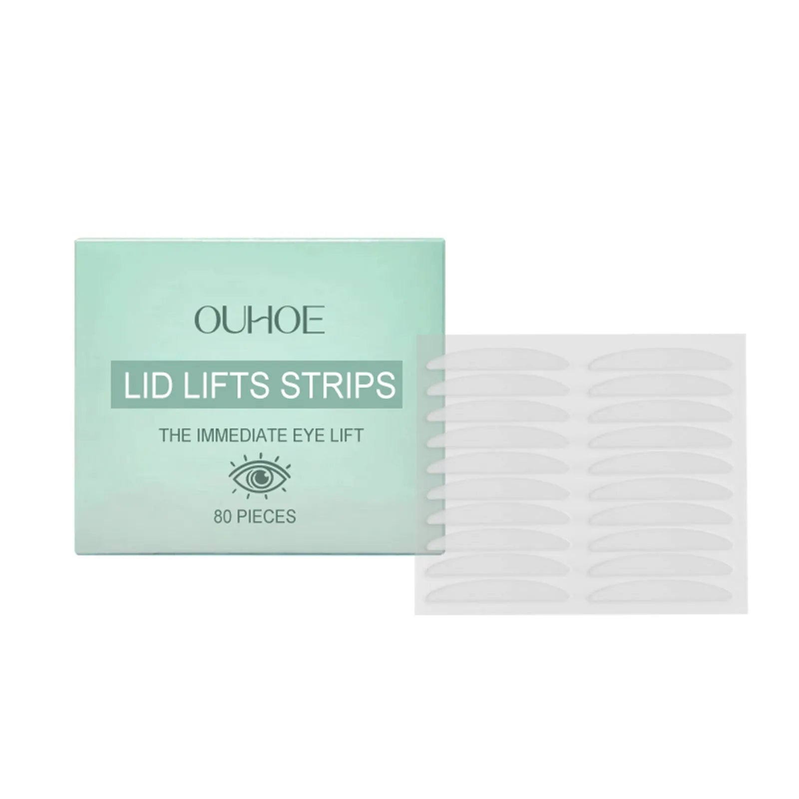 Meimu Tie eyelid stickers pack containing 80 pieces with collagen and hyaluronic acid hydrogel formula