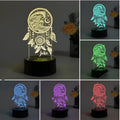 Black-based dream catcher night light with colourful acrylic shade and remote control.