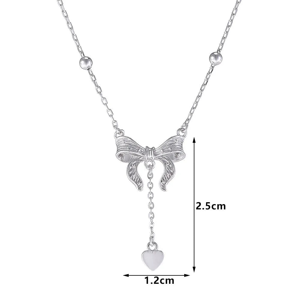 925 sterling silver butterfly heart pendant on adjustable 40-45cm O-ring chain necklace