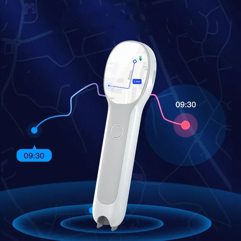 White universal reading pen language learning device with USB charging cable