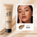 Waterproof sweat-proof BB cream in four colour shades 01 to 04 for all skin types