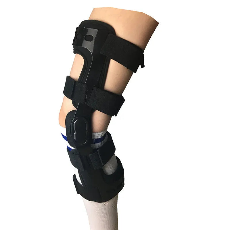 Black anterior ligament knee support sleeve shown in multiple sizes for left and right legs.