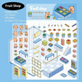 Capabala cut-free landscaping stickers showing eight shop theme designs on PET film measuring 190x125mm