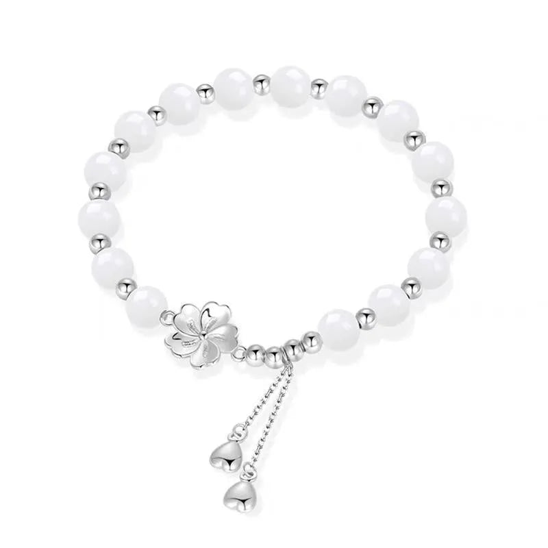 New Chinese style beaded couple bracelet with floral motifs in resin material