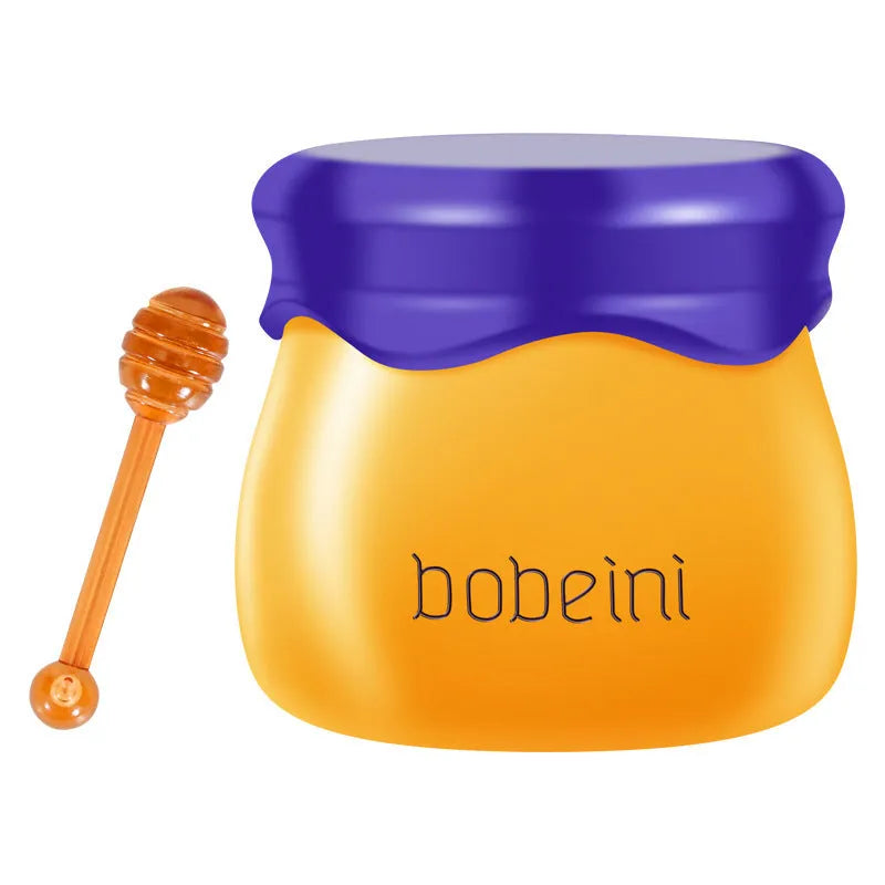 Honey Pot Care Lip Balm 9g pot with small brush in blueberry or pomegranate flavour