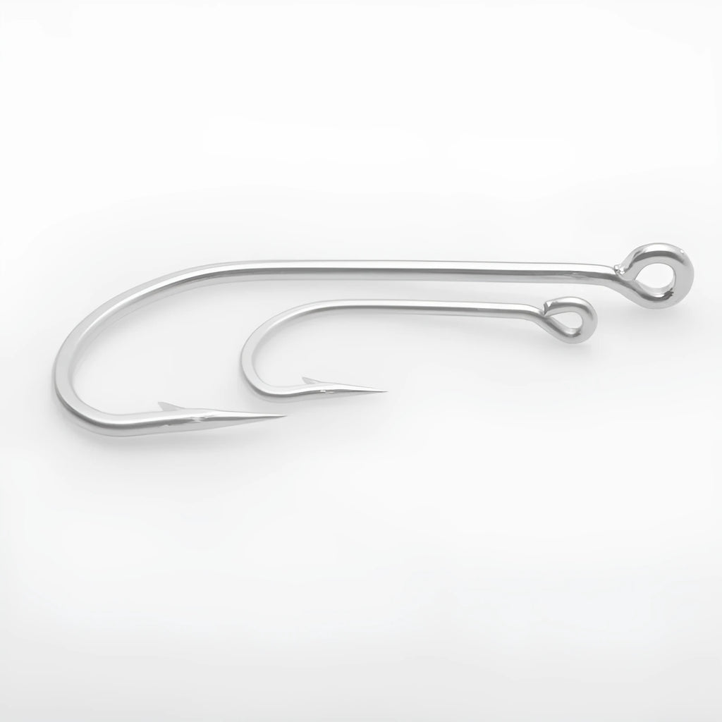 Pack of stainless steel alloy sea fishing hooks for seahorse and weever, showing multiple specification styles.