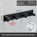 Mushroom design screwless wall hook with multiple arms for punch-free mounting