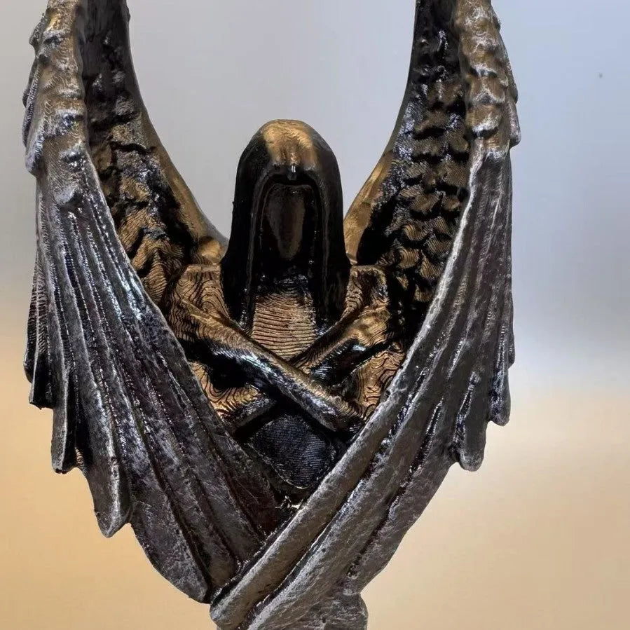 Dark Angel resin statue ornament measuring 17cm tall on a dark background.